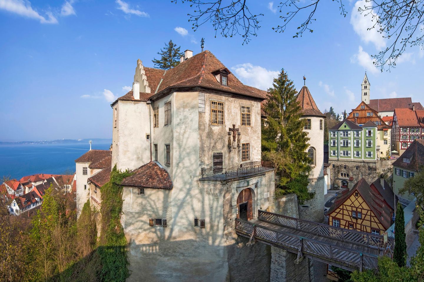 Burg in der Altstadt in Meersburg am Bodensee