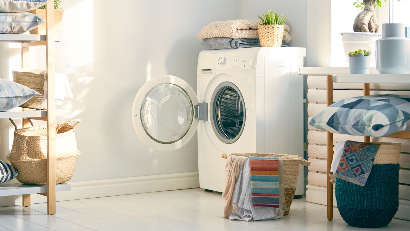 Waschmaschine im Badezimmer