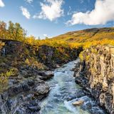 Abiskojakka-Canyon im Abisko Nationalpark