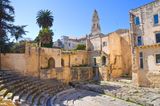 Blick auf das Amphitheater von Lecce in Apulien