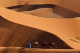 Kamel-Karawane in den Dünen von Erg Chebbi