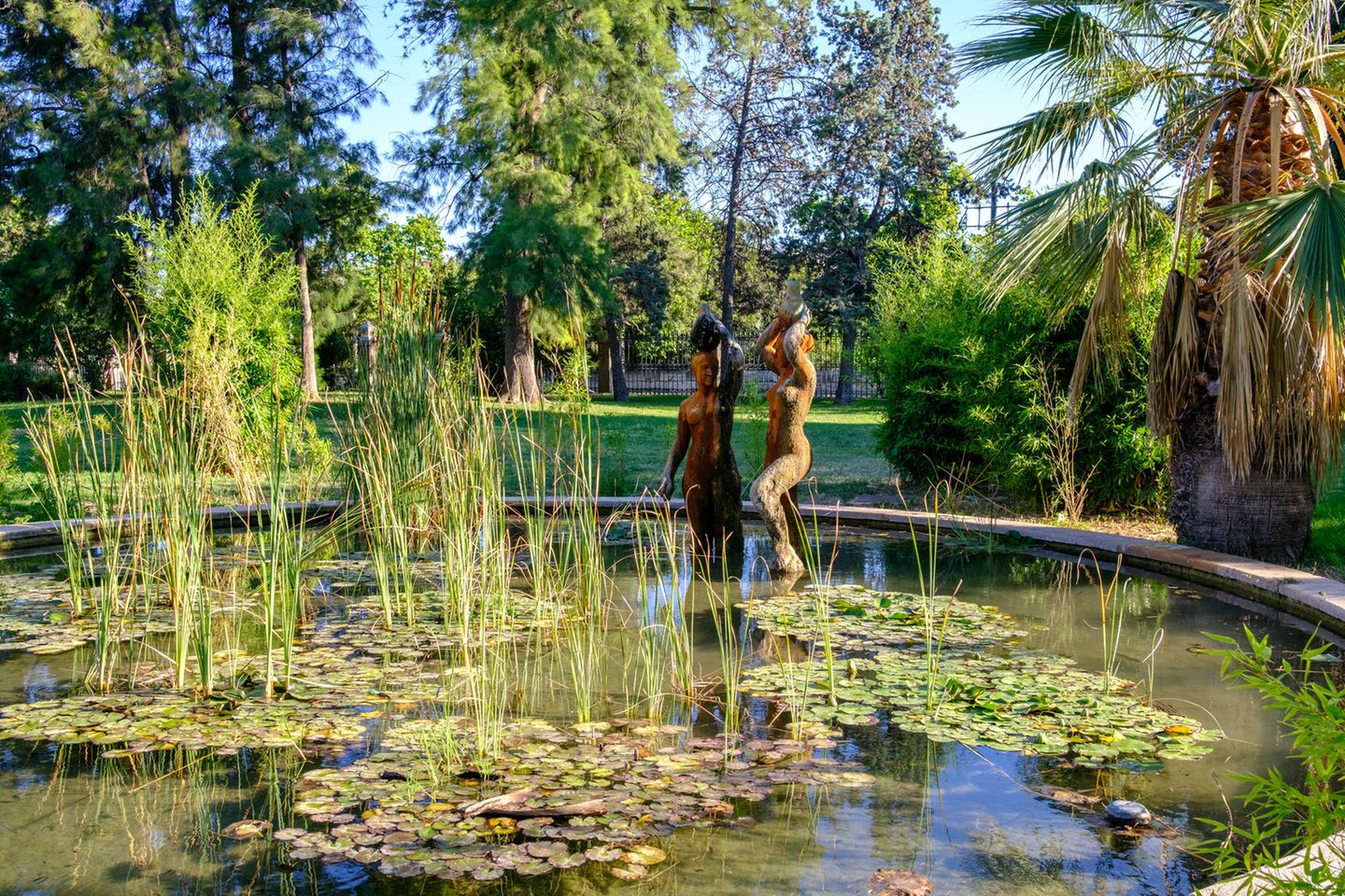 Teich im Jardines del Real in Valencia