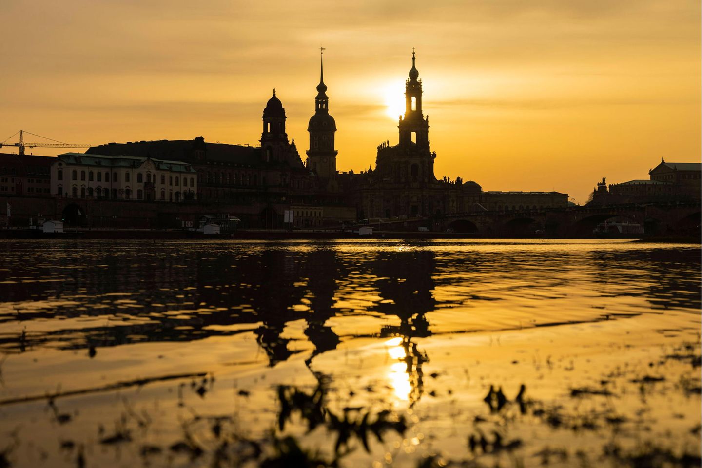 Sonnenuntergan in Dresden