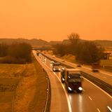 Autos auf einer Autobahn in Mindelheim, Unterallgäu
