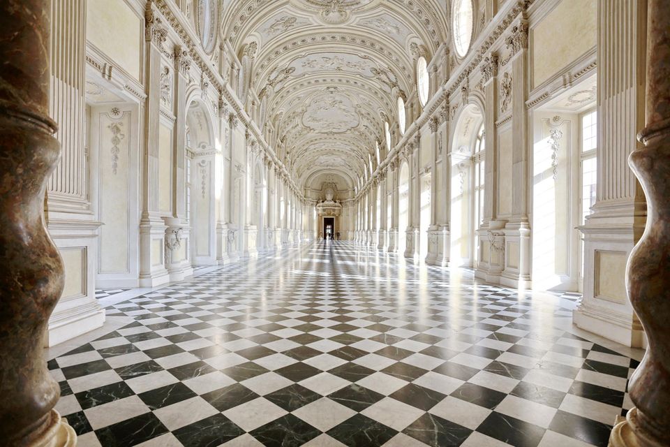 Im Inneren von Venaria Reale in Turin, Italien