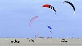 Statt einer Hand breit Wasser hat man hier Sand unter dem Buggy statt dem Kiel. Lediglich angetrieben von der Naturkraft Wind besteht der sogenannte Kitebuggy aus einem Dreirad und einem Lenkdrachen. Je nach Windlage bringt es das Gefährt auf eine beachtliche Geschwindigkeit und gilt dennoch als die ungefährlichste Kite-Sportart. Wer sich den Spaß nicht nur ansehen, sondern auch mitfahren möchte, der bucht sich einen Schnupperkurs samt Ausrüstung. Kurse und perfekte Bedingungen befinden sich in Sankt-Peter-Ording und auf Föhr.  http://www.buggyfahrschule.de/  https://nws-foehr.de/wassersport-auf-foehr/kitebuggyfahren-auf-foehr/