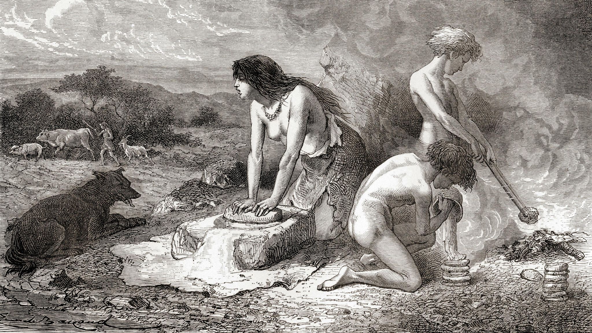 Die Frau backt das Brot: So stellten sich Wissenschaftler im 19. Jahrhundert die Rolle der Frau in prähistorischen Gesellschaften vor