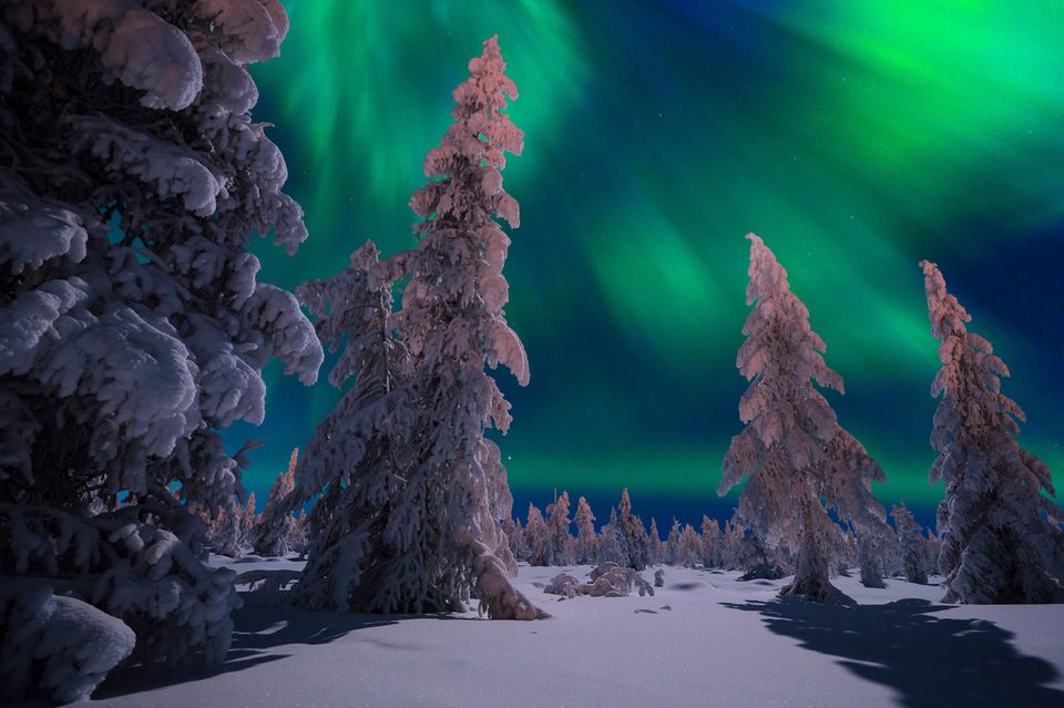 Schnee und Nordlichter garantiert: Wer das Homeoffice nach Lappland verlegt, kann sich auf einen muckeligen Winter einstellen