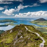 Blick von der Spitze des Diamond Hill im Connemara Nationalpark