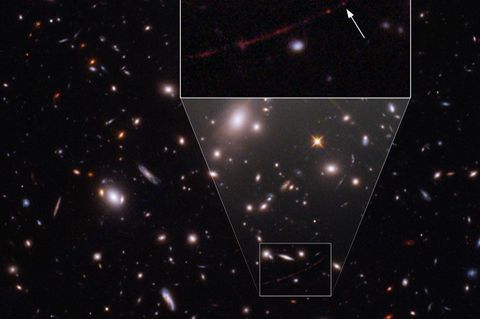 Hubble-Foto des Sterns  "Earendel"