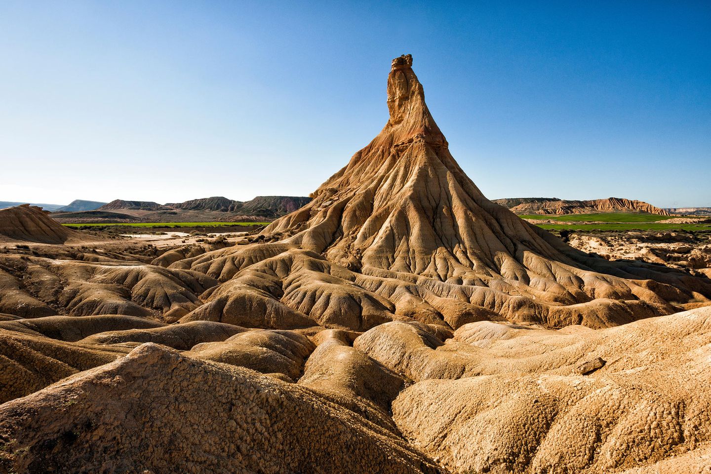 Kuriose Felsformationen in der Halbwüste Bardenas Reales