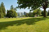 Blick auf die Skyline von Vancouver vom Stanley Park aus