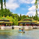 Boot auf dem See im Beihai Park in Peking