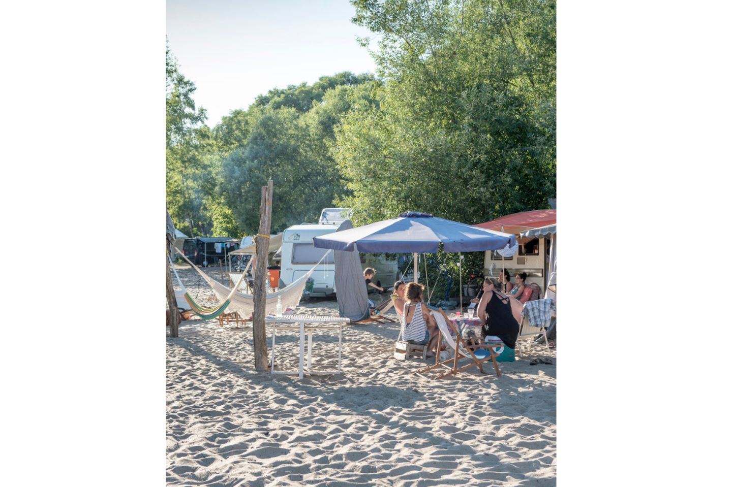 Campingplatz auf Sand