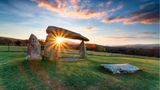 Sonnenuntergang am Pentre Ifan