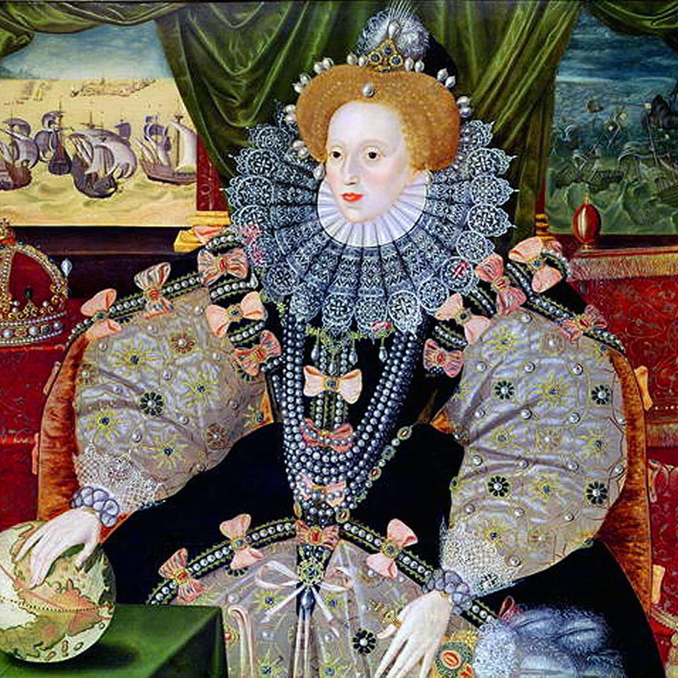Königin Elisabeth I. auf einem Gemälde
