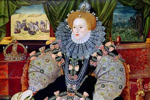 Königin Elisabeth I. auf einem Gemälde
