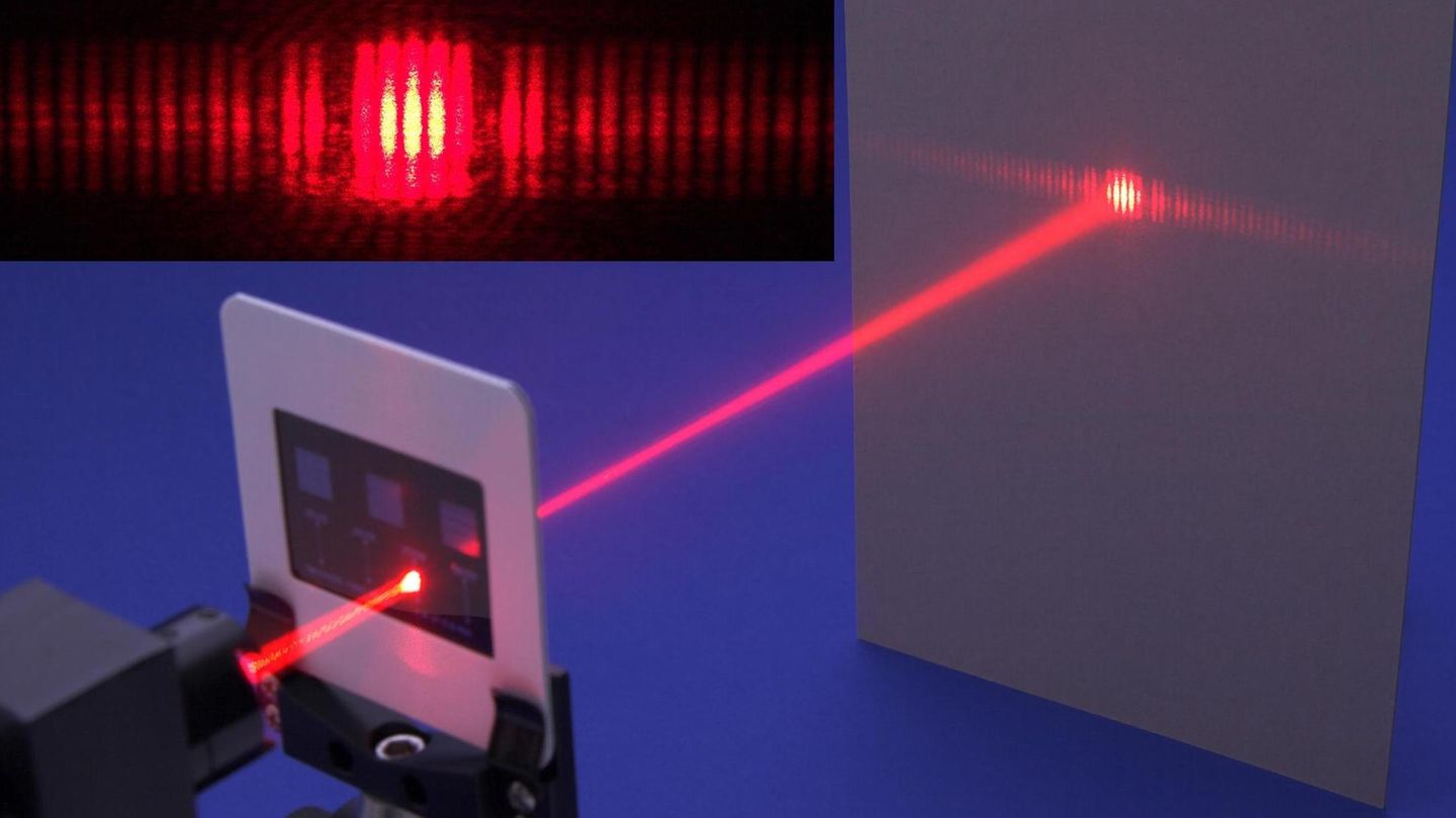 Doppelspalt-Experiment mit einem Laser