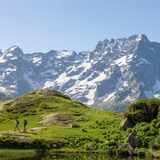 Wanderer im Nationalpark Ecrins