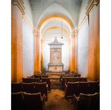 Photo 3: Photographed this chapel in the Puglia region. The chapel is part of an abandoned farm house, that’s located along a quiet dirt road. The seats in the church remind me of a cinema.