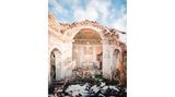 Photo 14: This is a photo of a stunning abandoned church that was built at the end of the 18th century and the beginning of the 19th century. In the beginning of the 20th century, the complete interior was renovated and newly decorated. Due to an earthquake, the church became heavily damaged and towards the end of the 20th century a new roof and floor was constructed. Unfortunately, a couple of years ago another earthquake happened resulting in the poor state the church is in now.