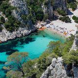 Blick auf die Bucht Calanque d'en Vau