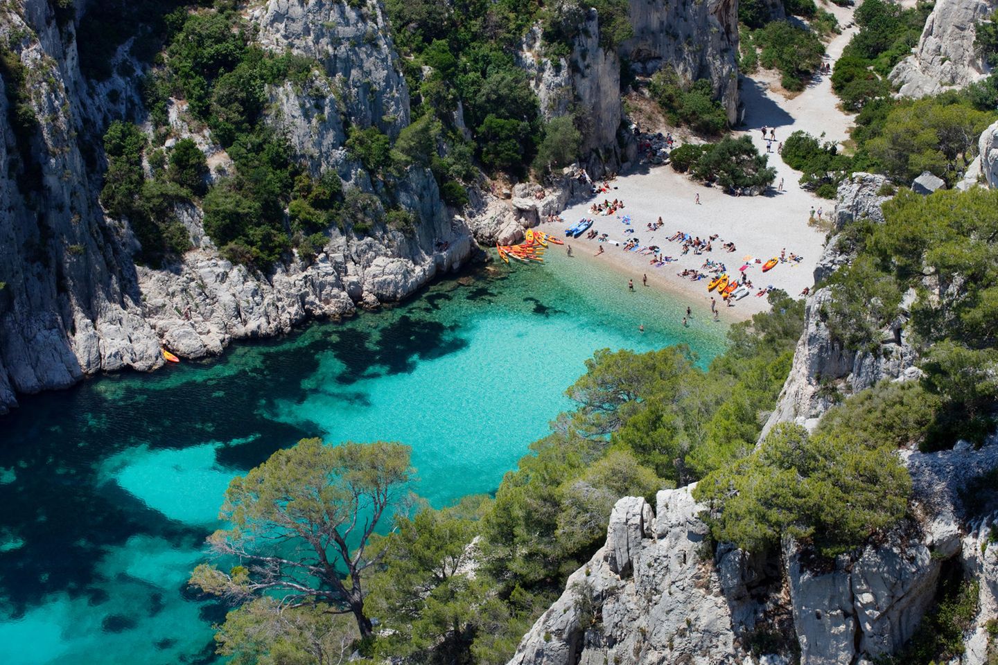 Platz 12: Calanque d'en Vau, Frankreich Blick auf die Bucht Calanque d'en Vau
