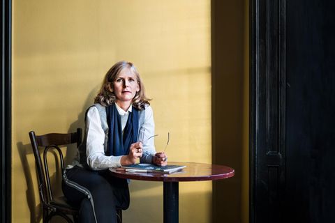 Die Philosophin Dr. Ina Schmidt beim Interview in Hamburg 