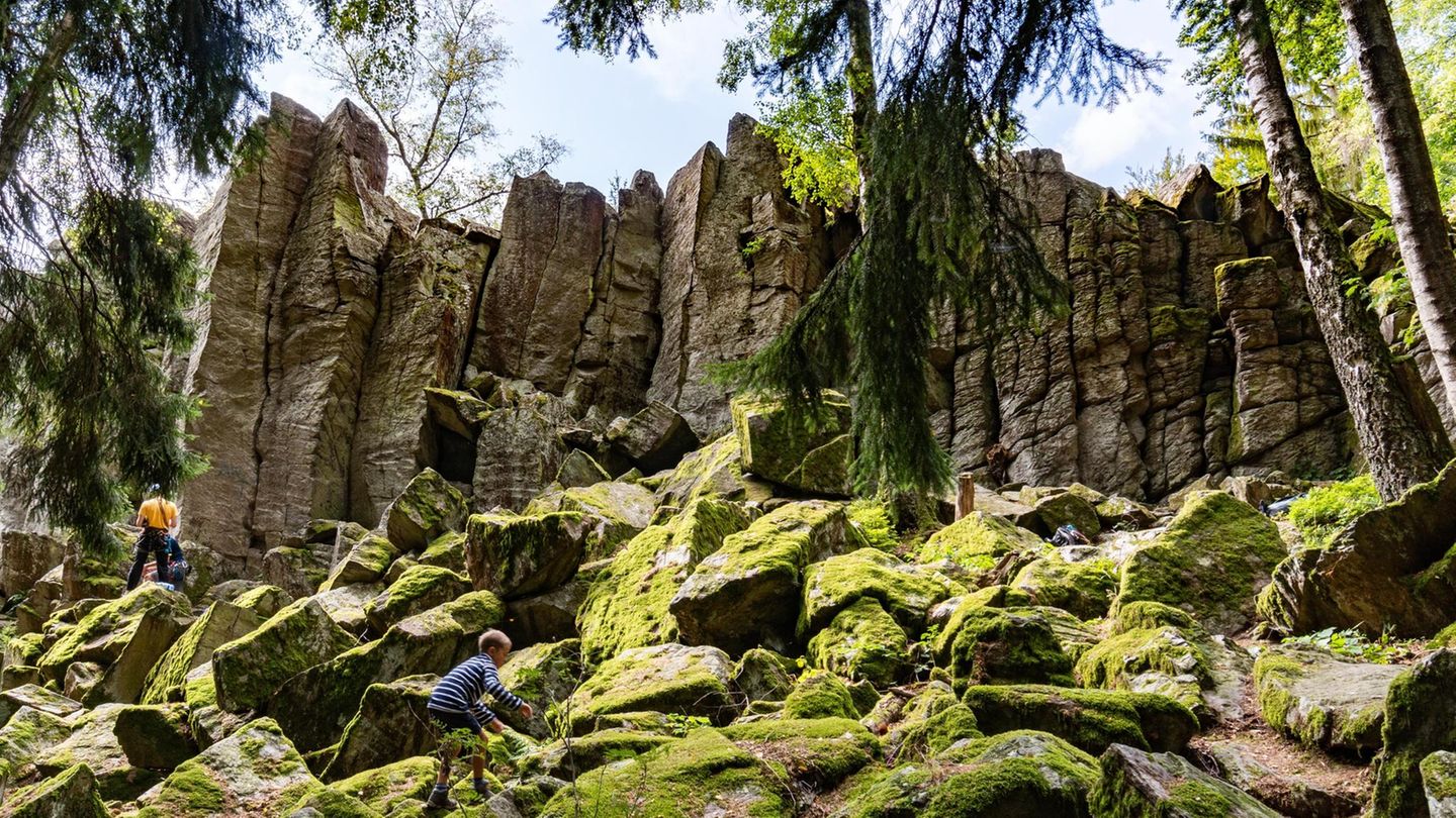 Von Poppenhausen aus wandern oder mit dem Bus zur Steinwand in der Rhön:  https://www.rhoentourist.de/steinwand-rhoen/