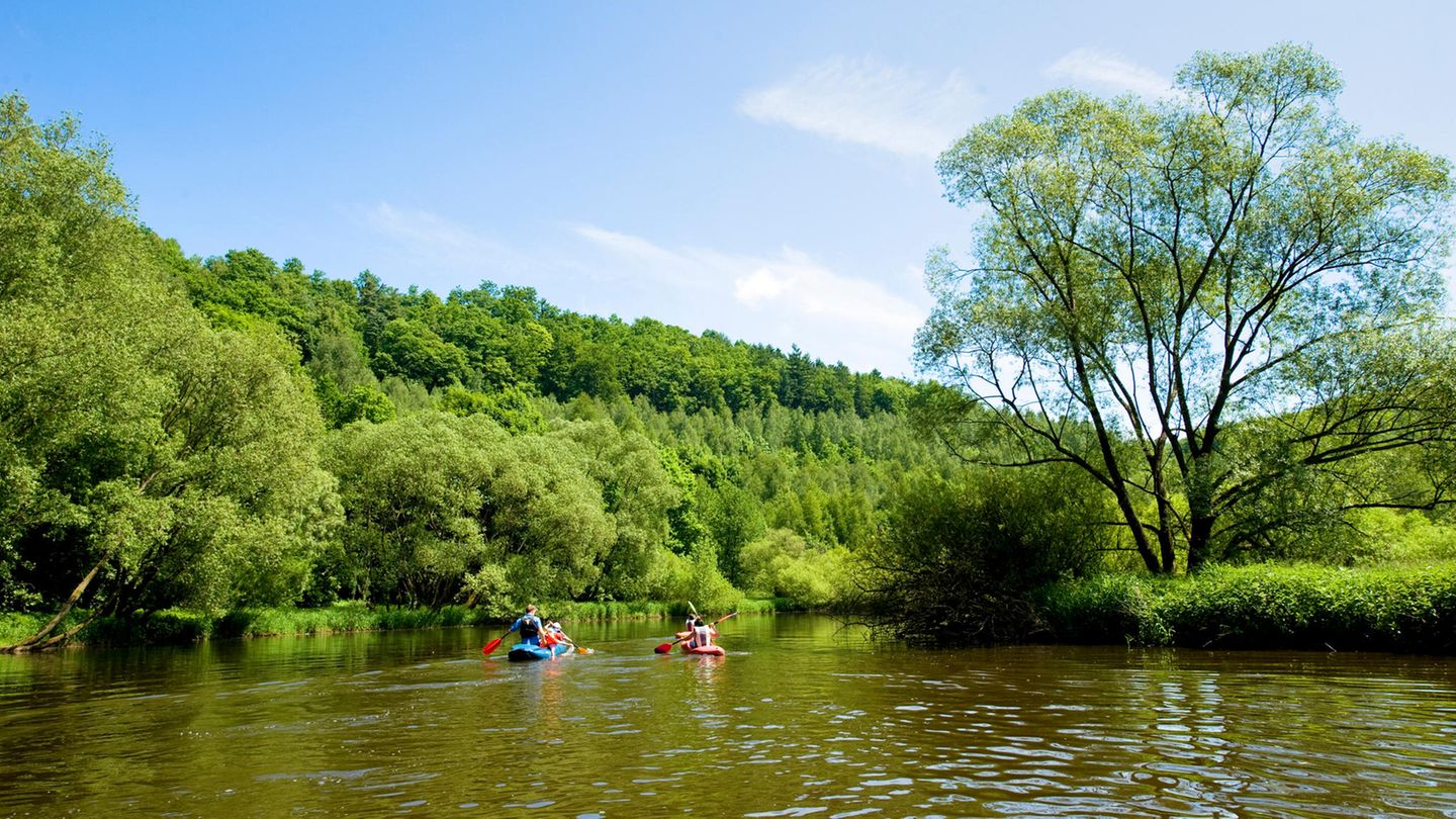 Blick auf die Saale bei Bernburg