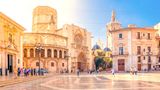 Platz vor der Kathedrale von Valencia, Spanien