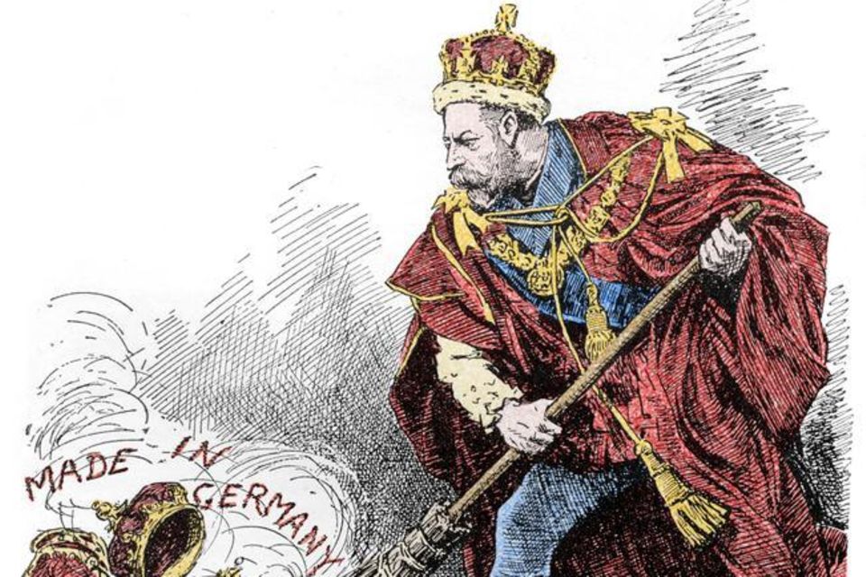 Zeitgenössische Karikatur von König George V.