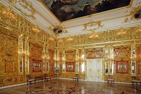 Das Bernsteinzimmer im Katharinenpalast bei Sankt Petersburg