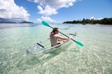 Kayakfahrer auf den Seychellen