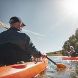 Kajakfahren auf dem Fluss