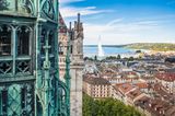 Blick auf Genf von der Kathedrale Saint-Pierre