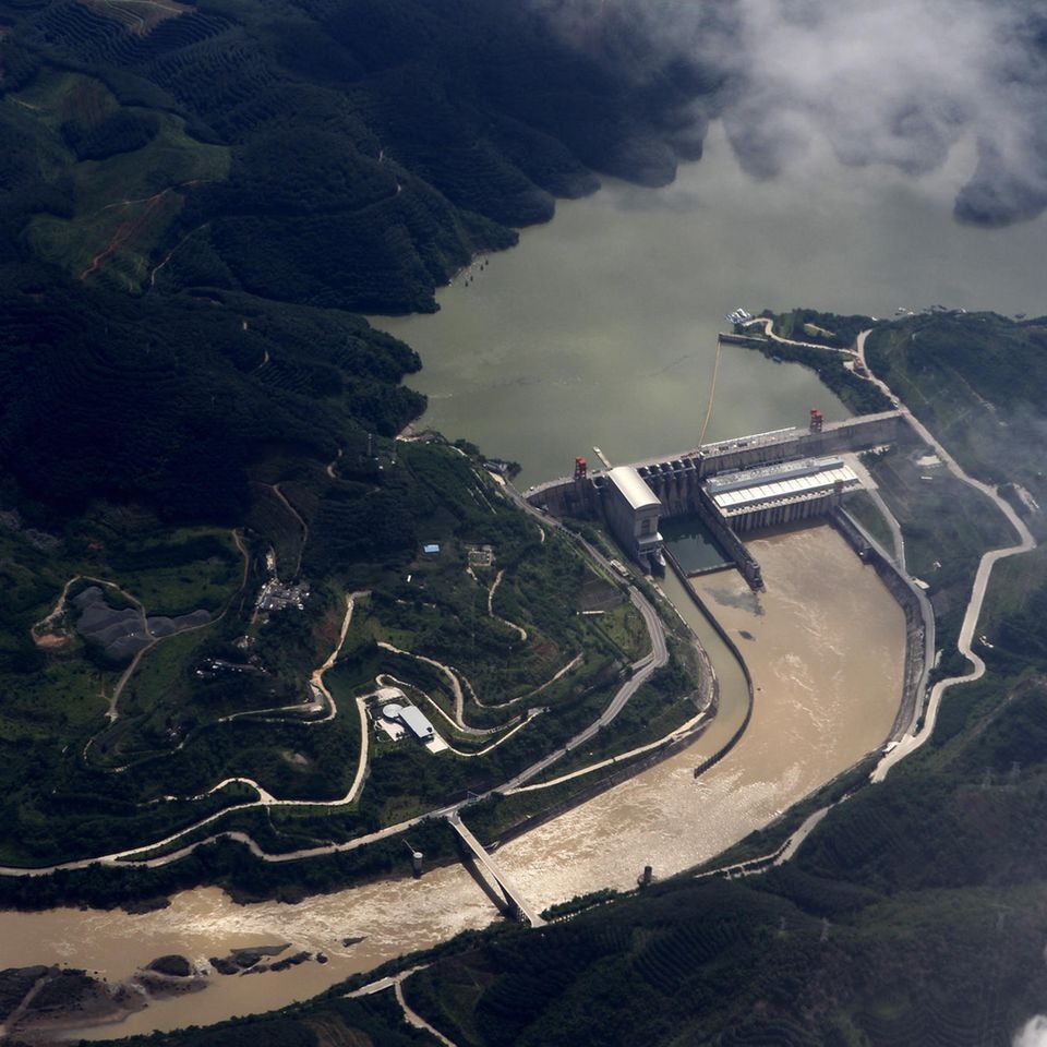 Dämme wie diese Wasserkraft-Anlage im chinesischen Teil des Mekong verändern den Sedimenttransport in Flüssen gravierend
