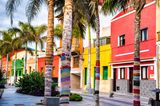 Bunte Häuser in Puerto de la Cruz auf Teneriffa