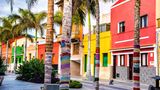 Bunte Häuser in Puerto de la Cruz auf Teneriffa