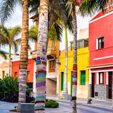 Bunte Häuser in Puerto de la Cruz auf Teneriffa