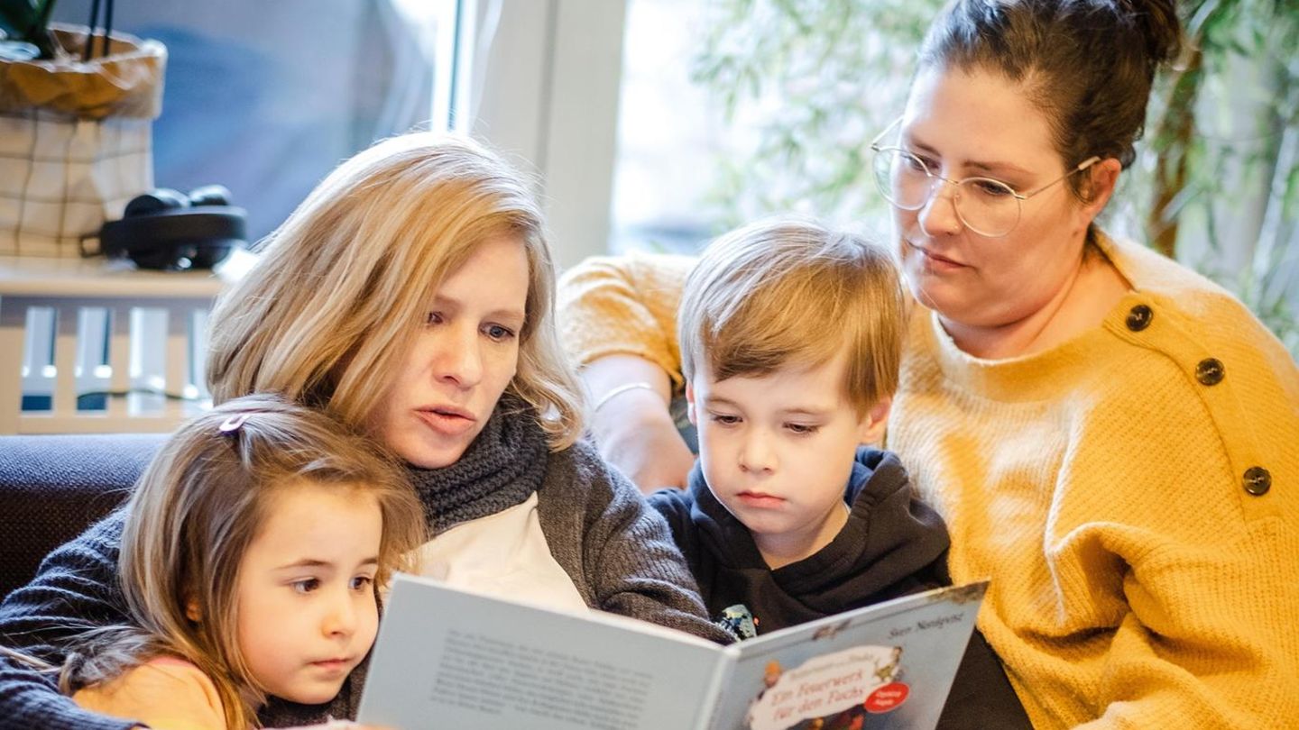 Luise und Theo lieben es, vorgelesen zu bekommen. Gern auch solche Geschichten, die aufräumen mit der Bilderbuch-Familie