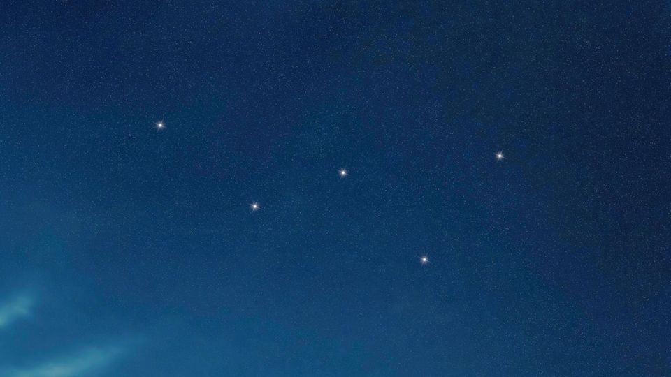 Das Sternbild Kassiopeia, auch "Himmels-W" genannt