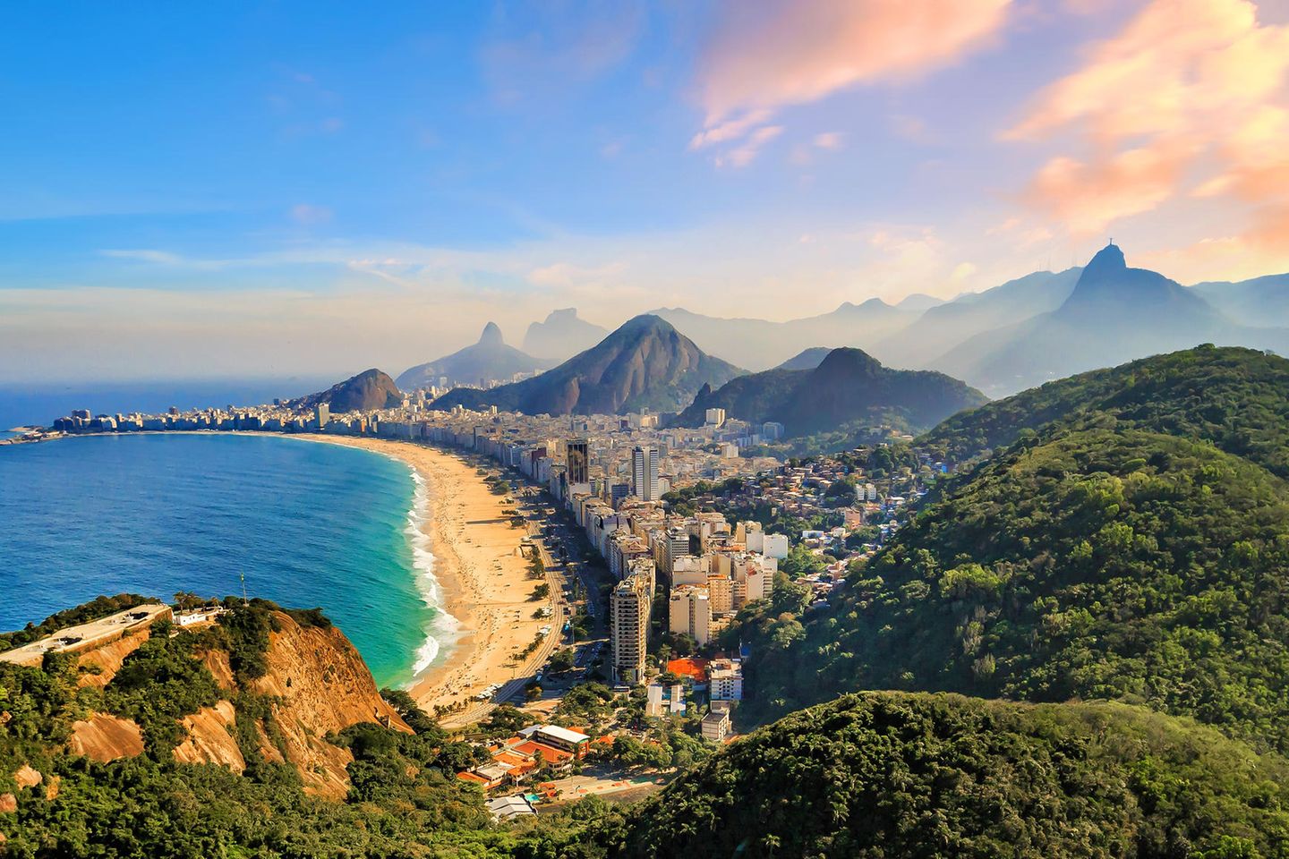 Copacabana Beach and Ipanema beach in Rio de Janeiro