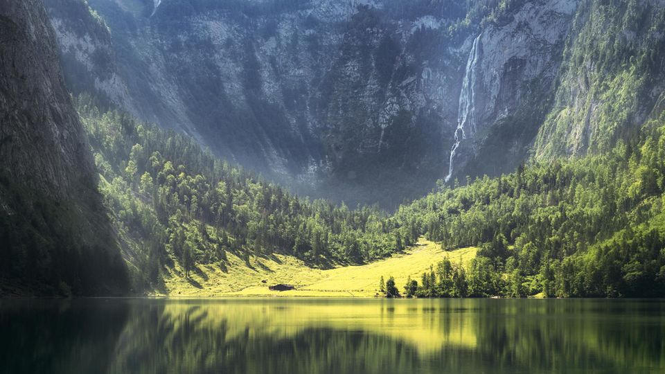 Blick auf den Obersee und den Röthbachfall Blick auf den Obersee und den Röthbachfall