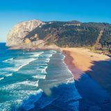 Luftaufnahme des Playa de Laga