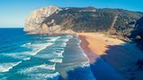 Luftaufnahme des Playa de Laga