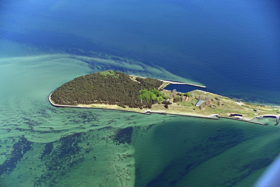 Blick von oben auf die Insel Riems  1.5004