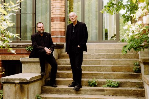 Biologe Pierre Ibisch (links) und Physiker Hans Joachim Schellnhuber trafen sich in Potsdam und diskutierten die Vision vom "Bauhaus der Erde"