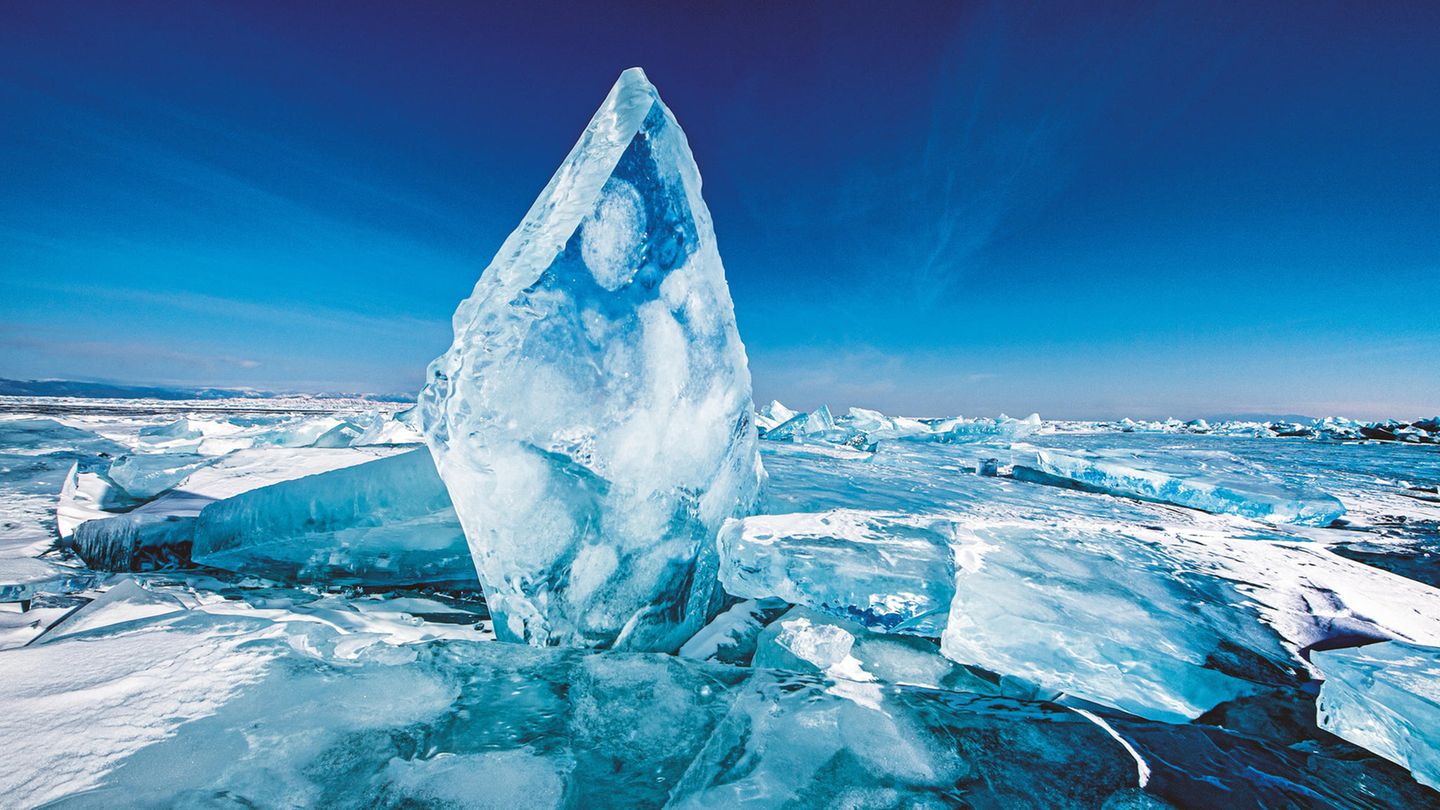 Sibirien, Eis auf dem Baikalsee