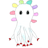 Allerliebst! Der Stachelflossenkrake leuchtet bunt, um Fische anzulocken. Frida aus Berlin schreibt, er wird bis zu 150 Jahre alt und kann sich mit Farben tarnen, indem er Melanin in seinem Körper umverteilt. Ganz schön raffiniert! Falls ihr ihn nachbasteln wollt: Wir liefern euch eine Anleitung.